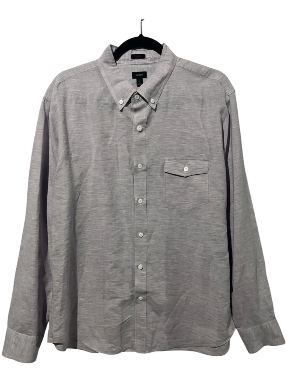 J.Crew Shirt Men’s XL Purple Lavender Linen Cotton Baird McNutt Slim Fit
